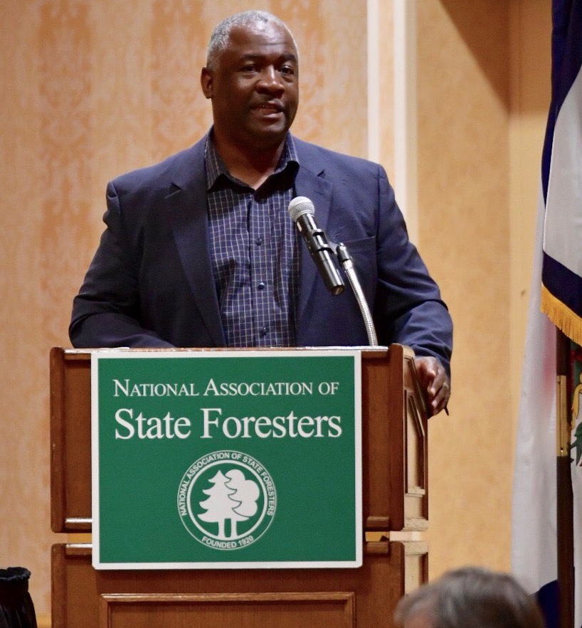 Victor Harris providing remarks at the National Association of State Foresters annual meeting.